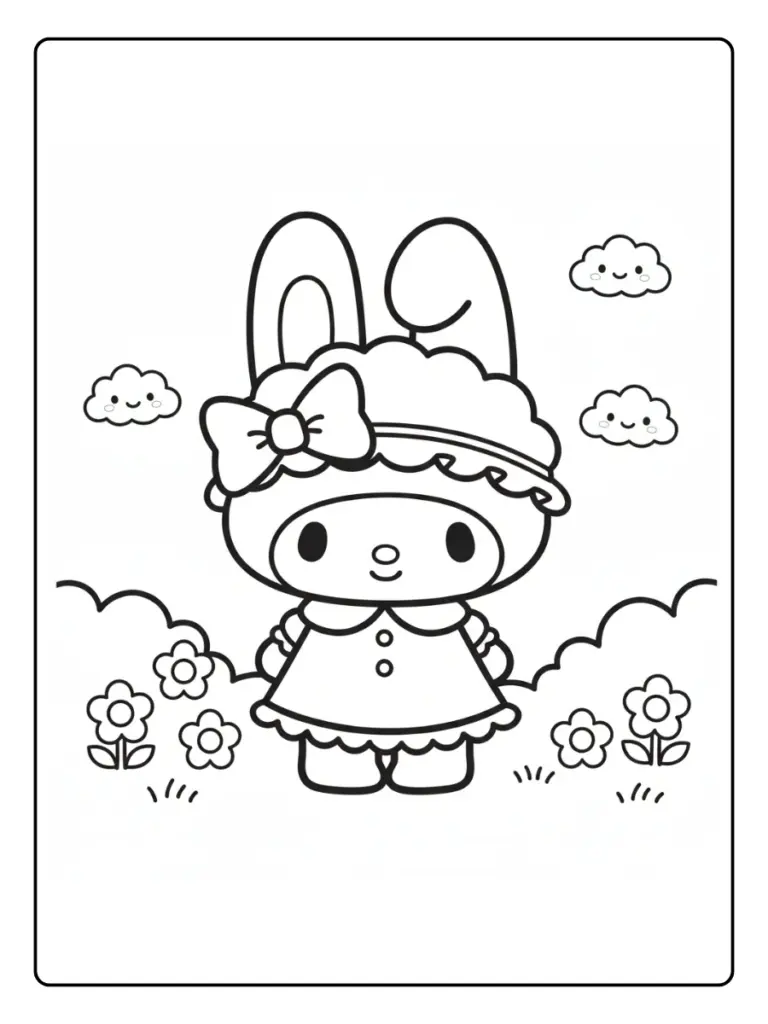 Coloriage Gratuit à Imprimer – Dessins à Colorier PDF & PNG 98 Coloriage My Melody (20)