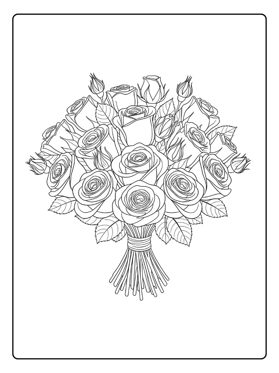 Coloriage Rose (10)