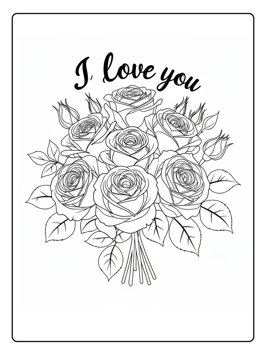 Coloriage Rose (12)