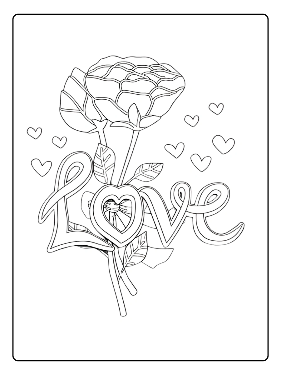 Coloriage Rose (13)