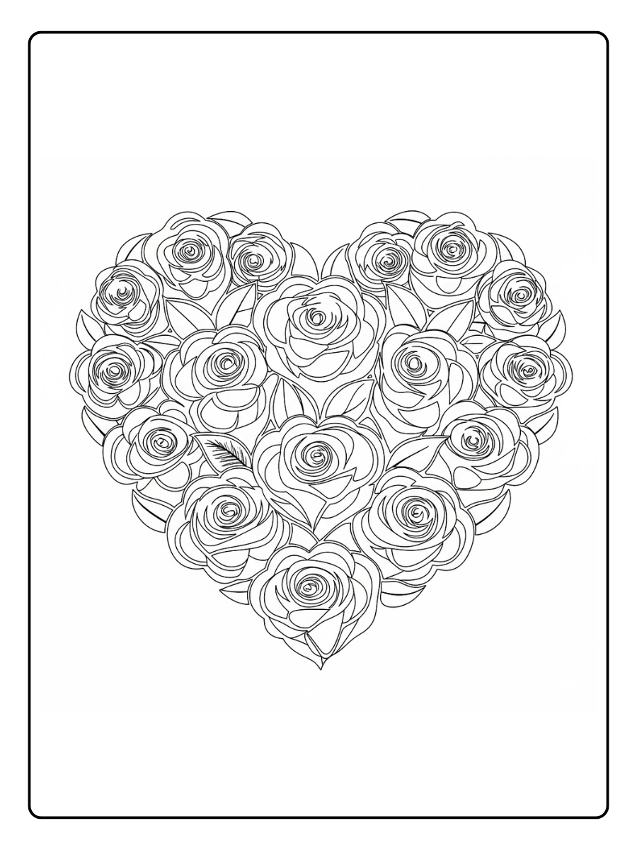Coloriage Rose (6)