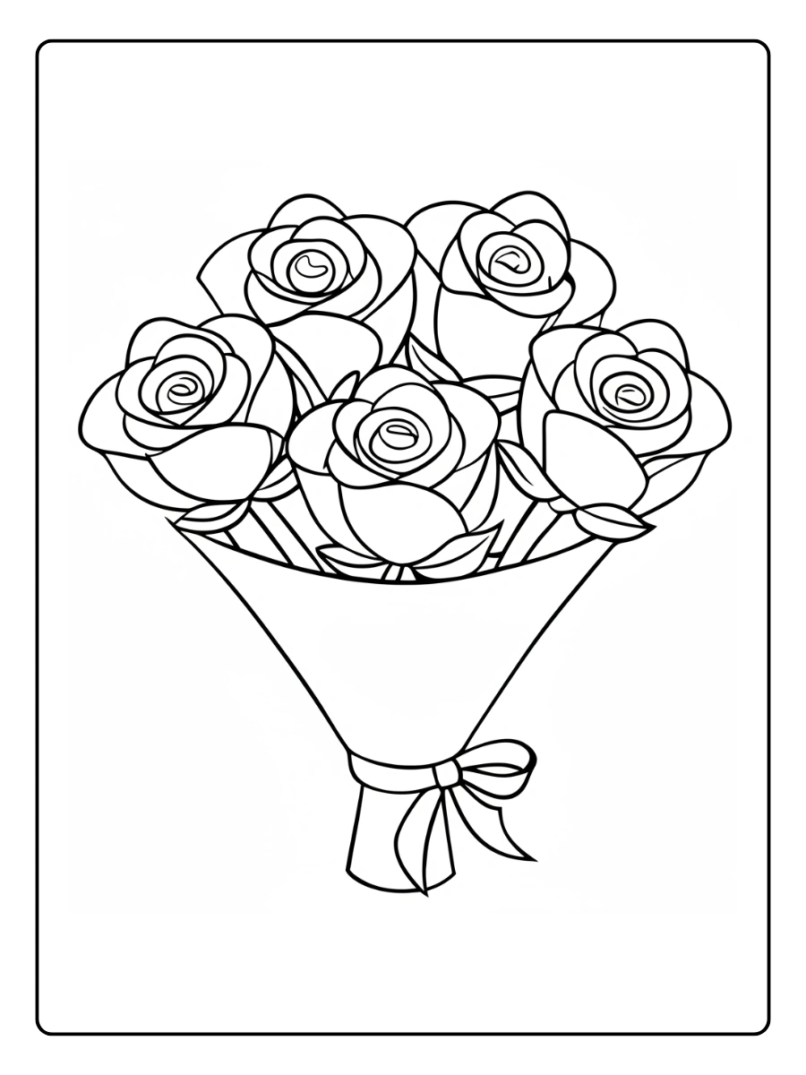 Coloriage Rose (7)
