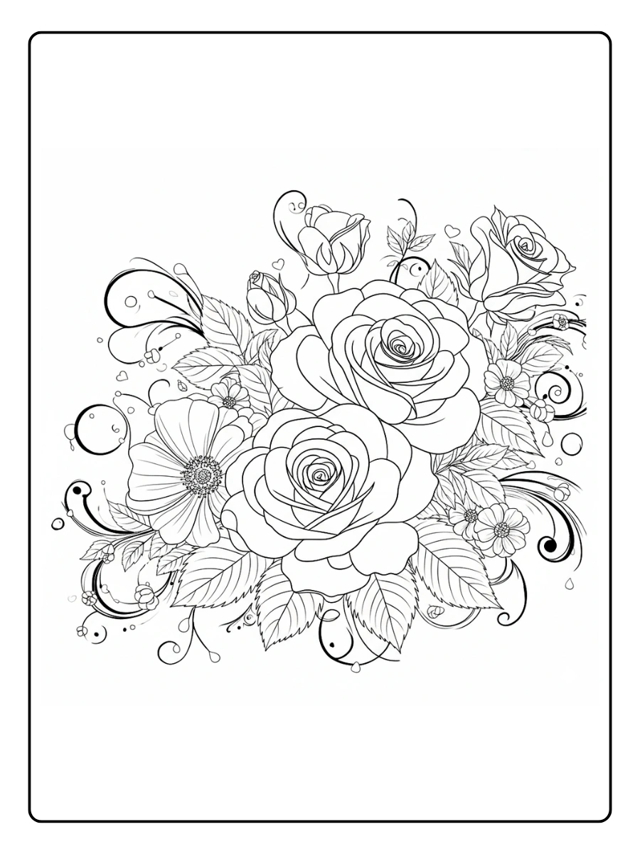 Coloriage Rose (8)