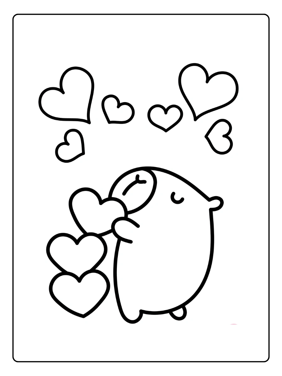 Coloriage Saint Valentin cœurs à imprimer et à colorier (15)