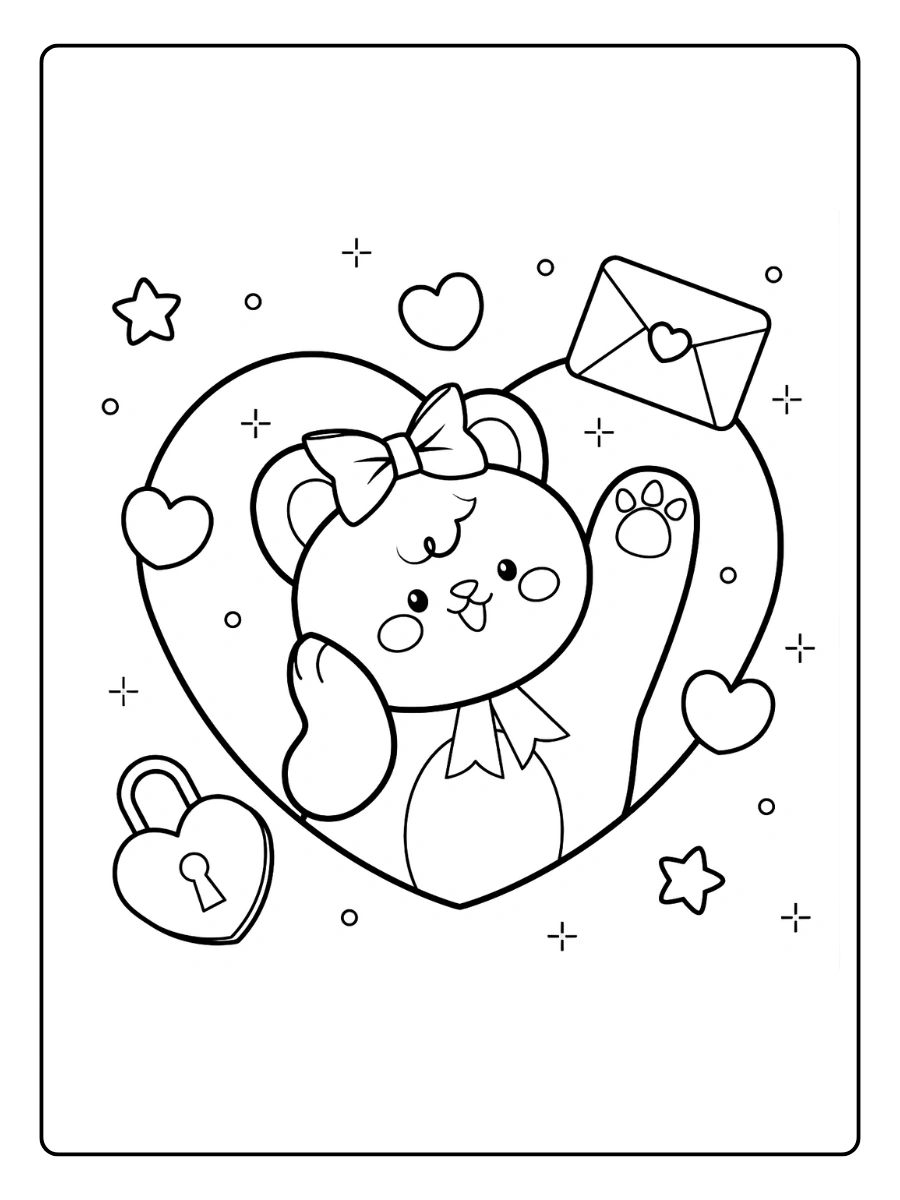 Coloriage Saint Valentin cœurs à imprimer et à colorier (17)