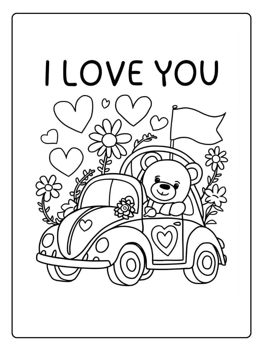 Coloriage Saint Valentin cœurs à imprimer et à colorier (2)