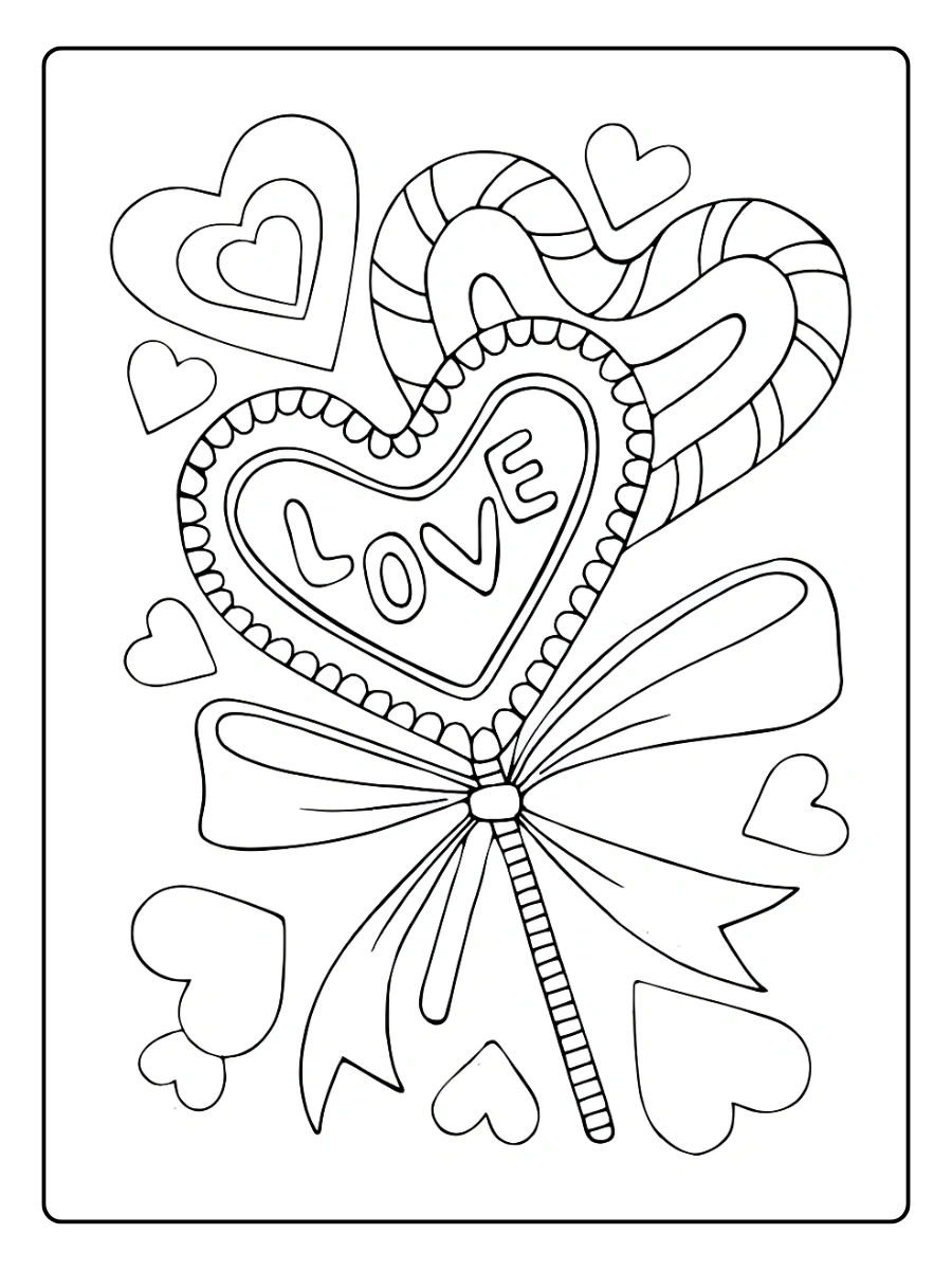 Coloriage Saint Valentin cœurs à imprimer et à colorier (21)