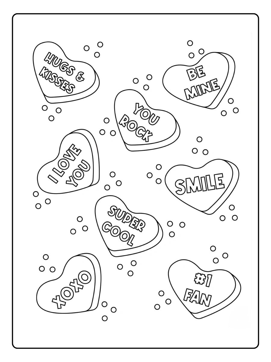 Coloriage Saint Valentin cœurs à imprimer et à colorier (25)