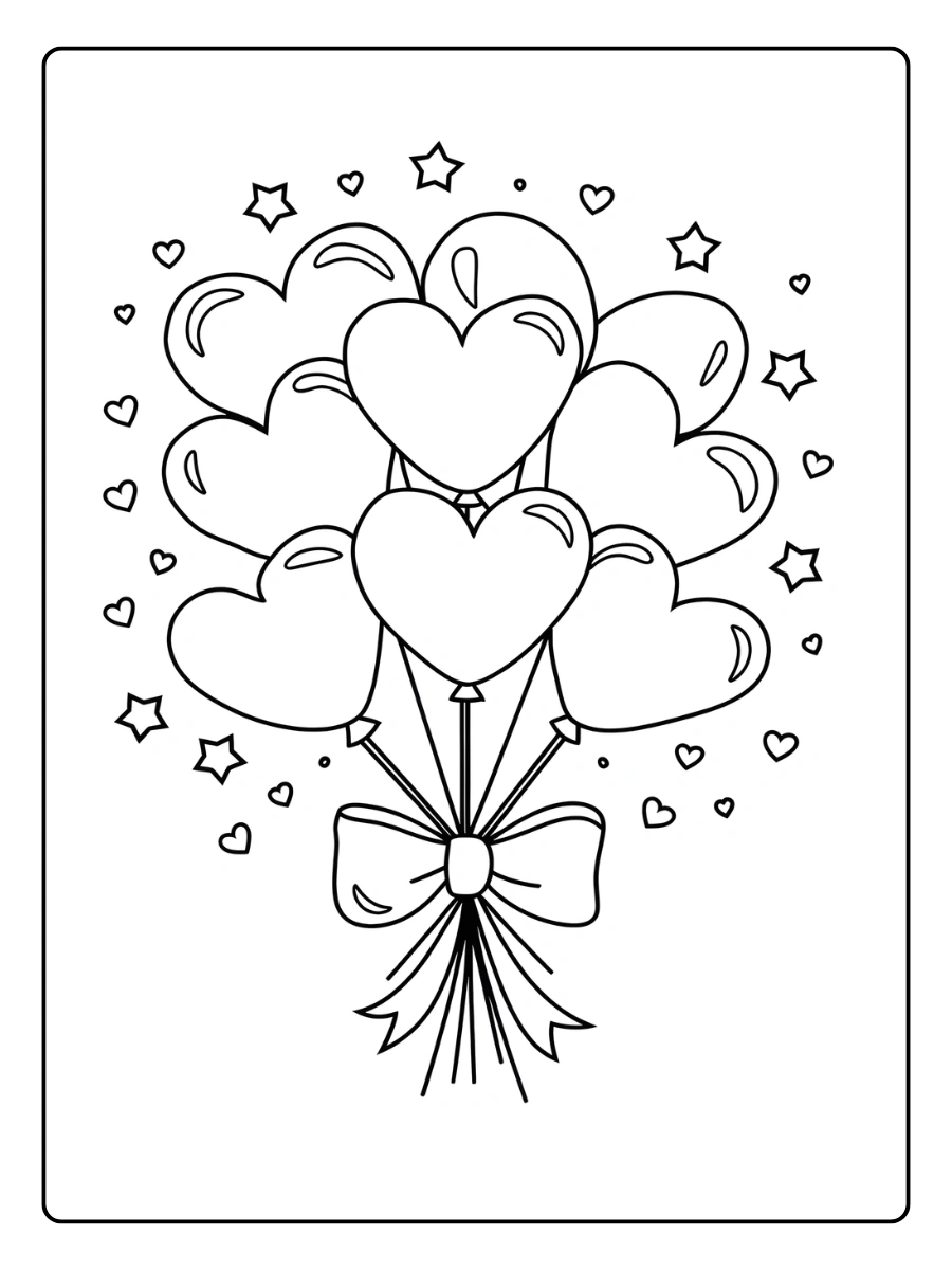 Coloriage Saint Valentin cœurs à imprimer et à colorier (27)