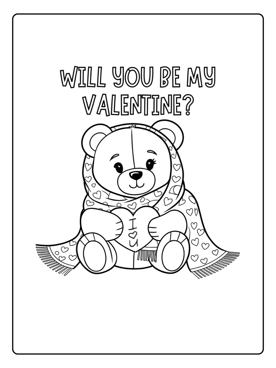 Coloriage Saint Valentin cœurs à imprimer et à colorier (4)