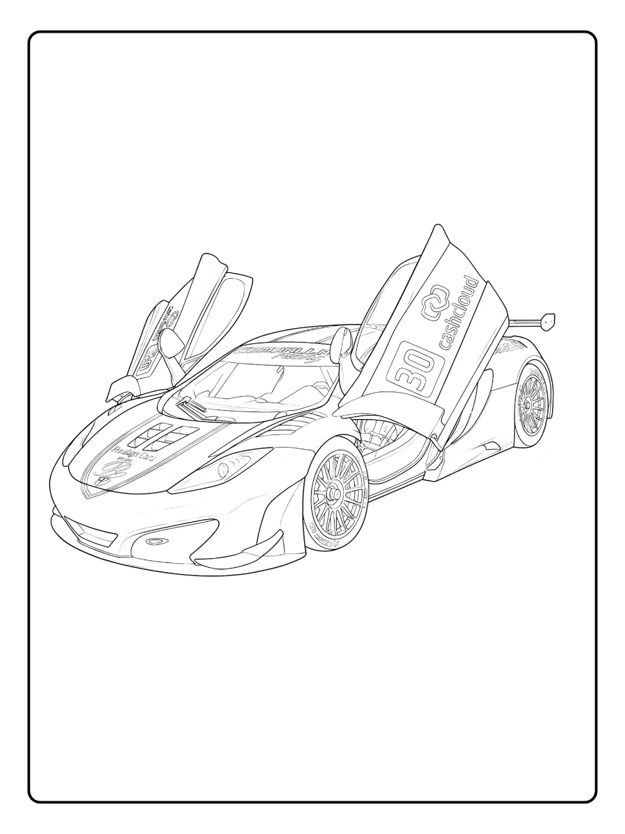 Coloriage Voiture de Course (9)