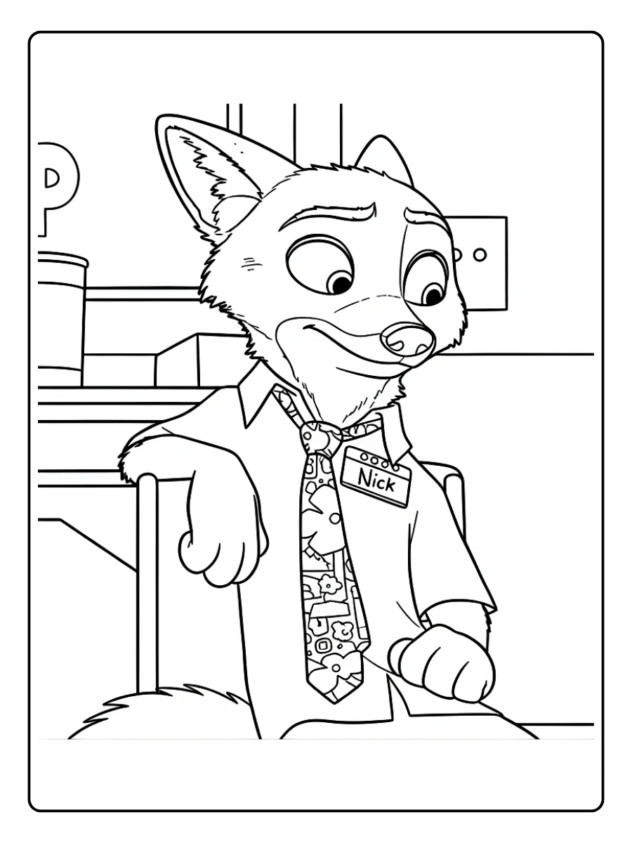 Coloriage Zootopia (2)