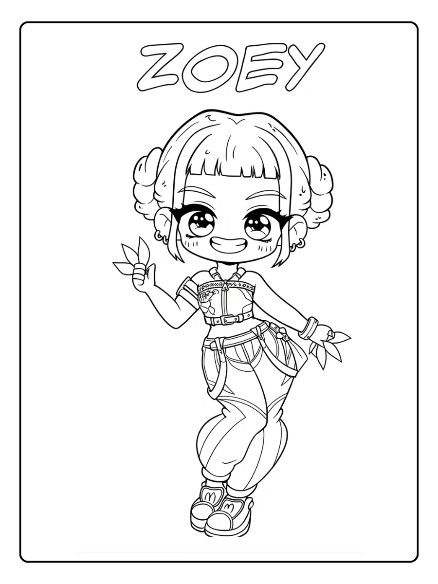 Huntrx KPop Demon Hunters Coloriage (1)