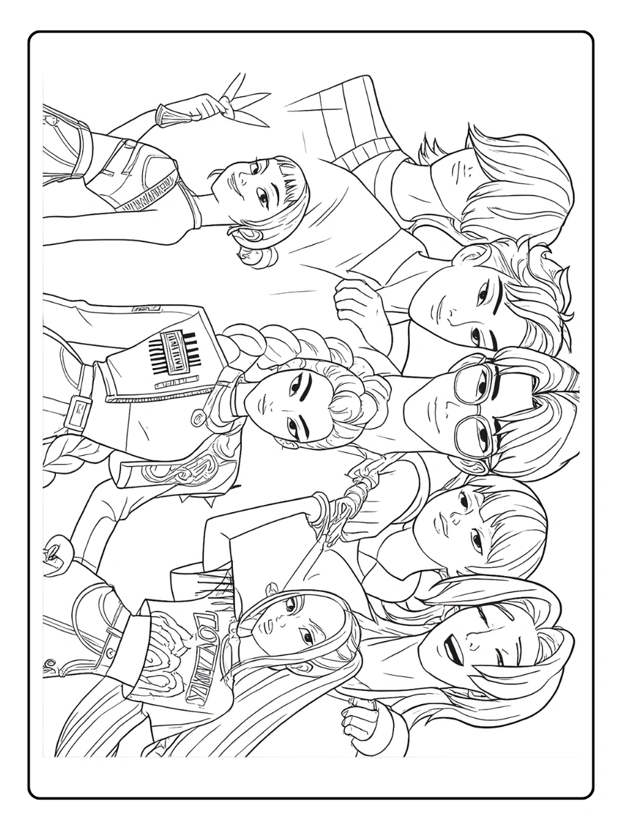 Huntrx KPop Demon Hunters Coloriage (12)