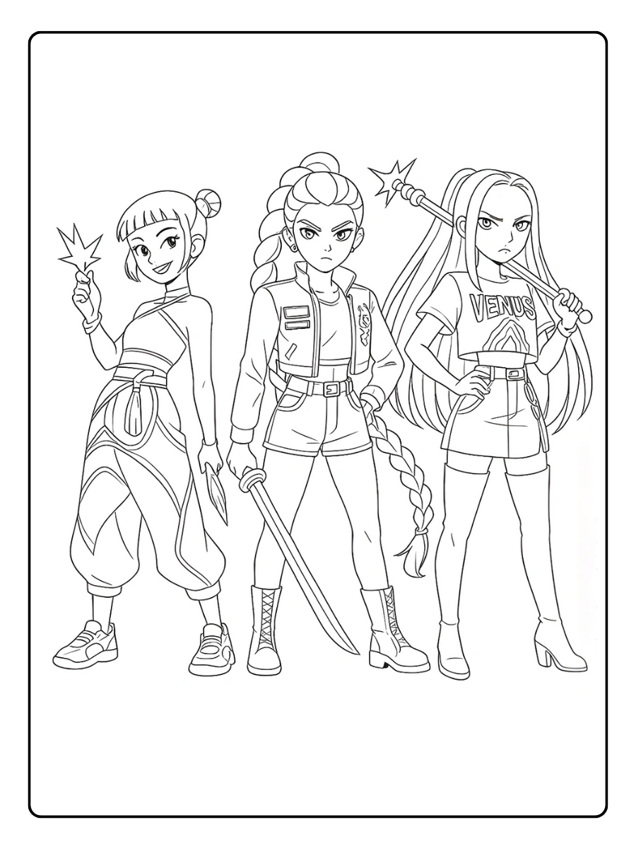 Huntrx KPop Demon Hunters Coloriage (22)