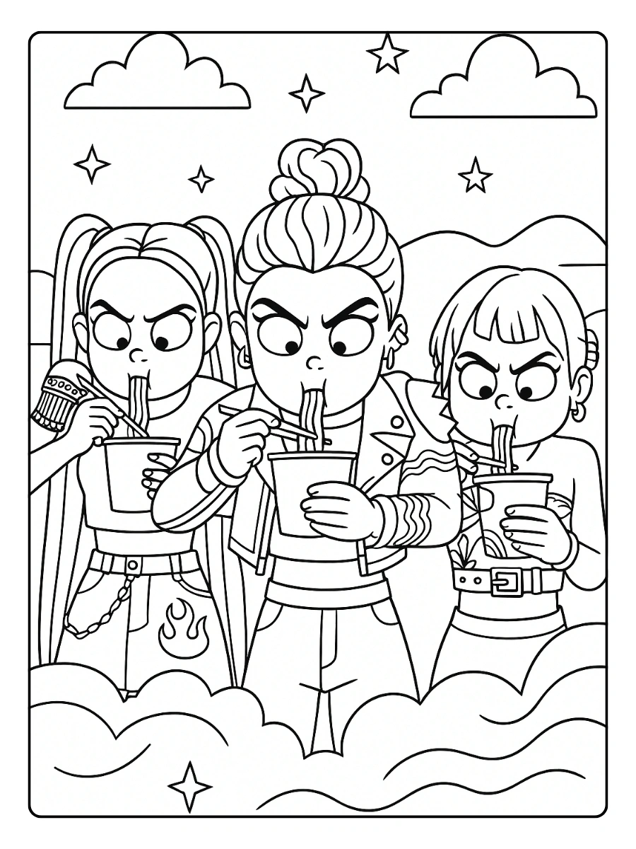 Huntrx KPop Demon Hunters Coloriage (24)