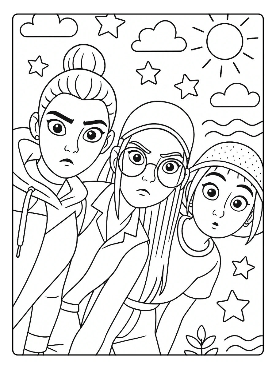 Huntrx KPop Demon Hunters Coloriage (25)