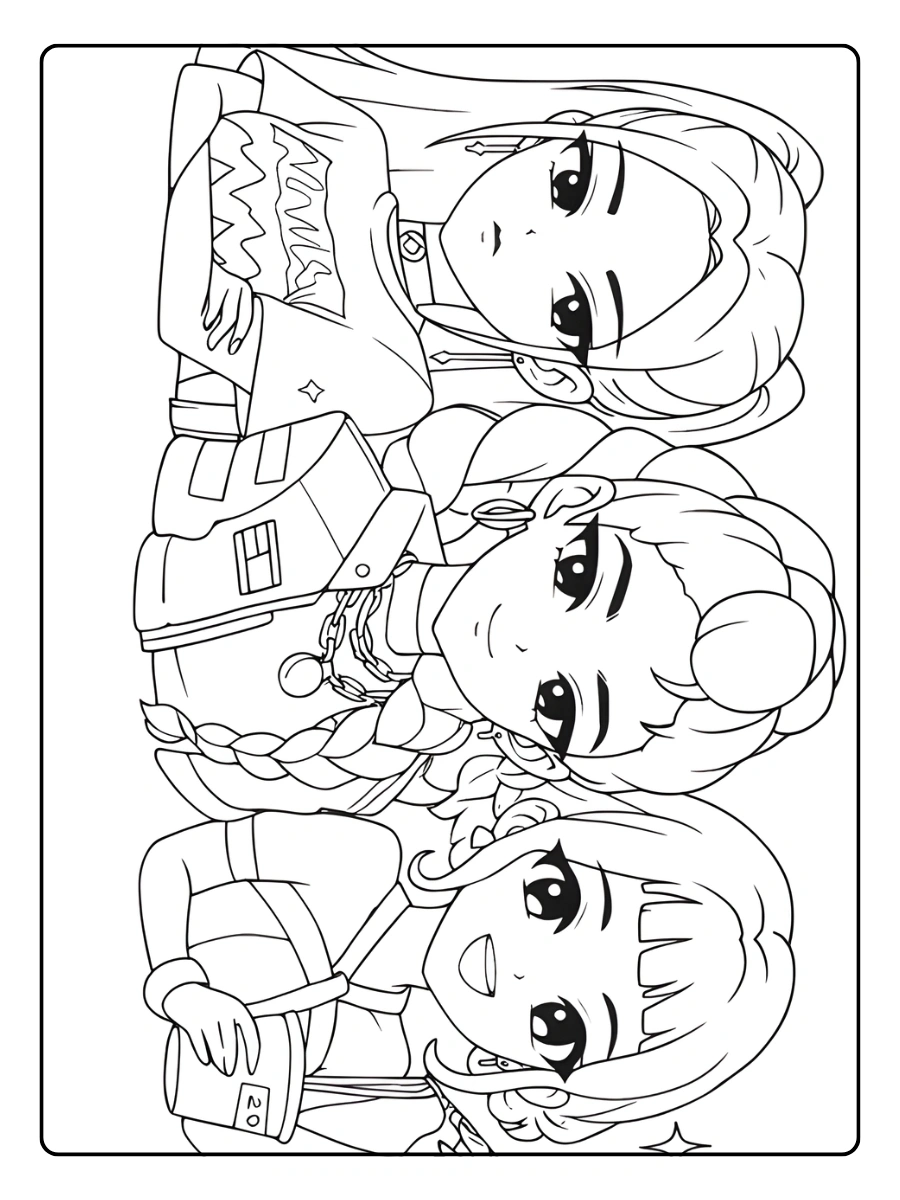 Huntrx KPop Demon Hunters Coloriage (26)