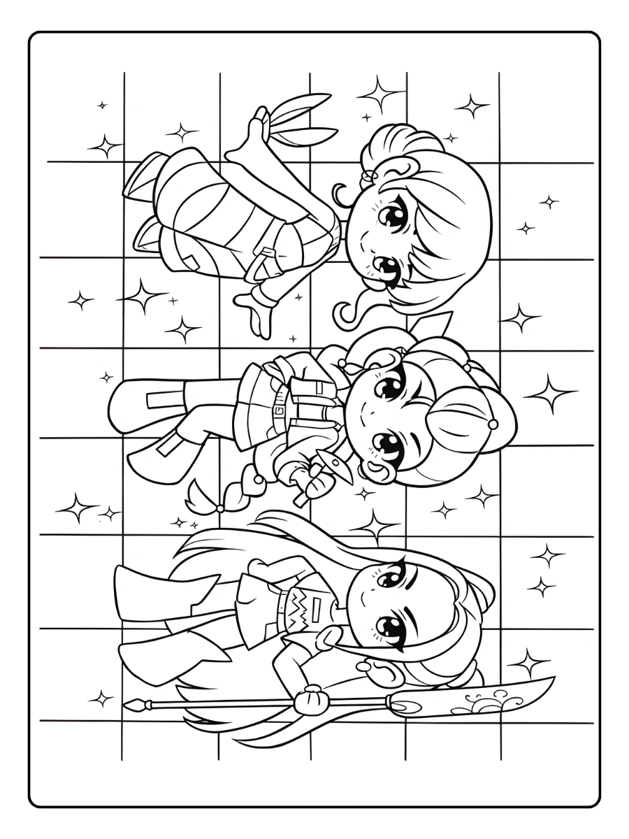 Huntrx KPop Demon Hunters Coloriage (28)