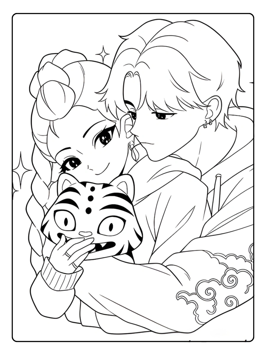 Huntrx KPop Demon Hunters Coloriage (29)