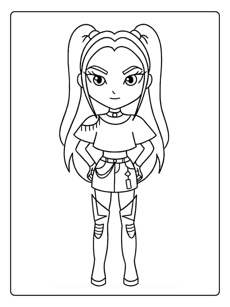 Huntrx KPop Demon Hunters Coloriage (37)