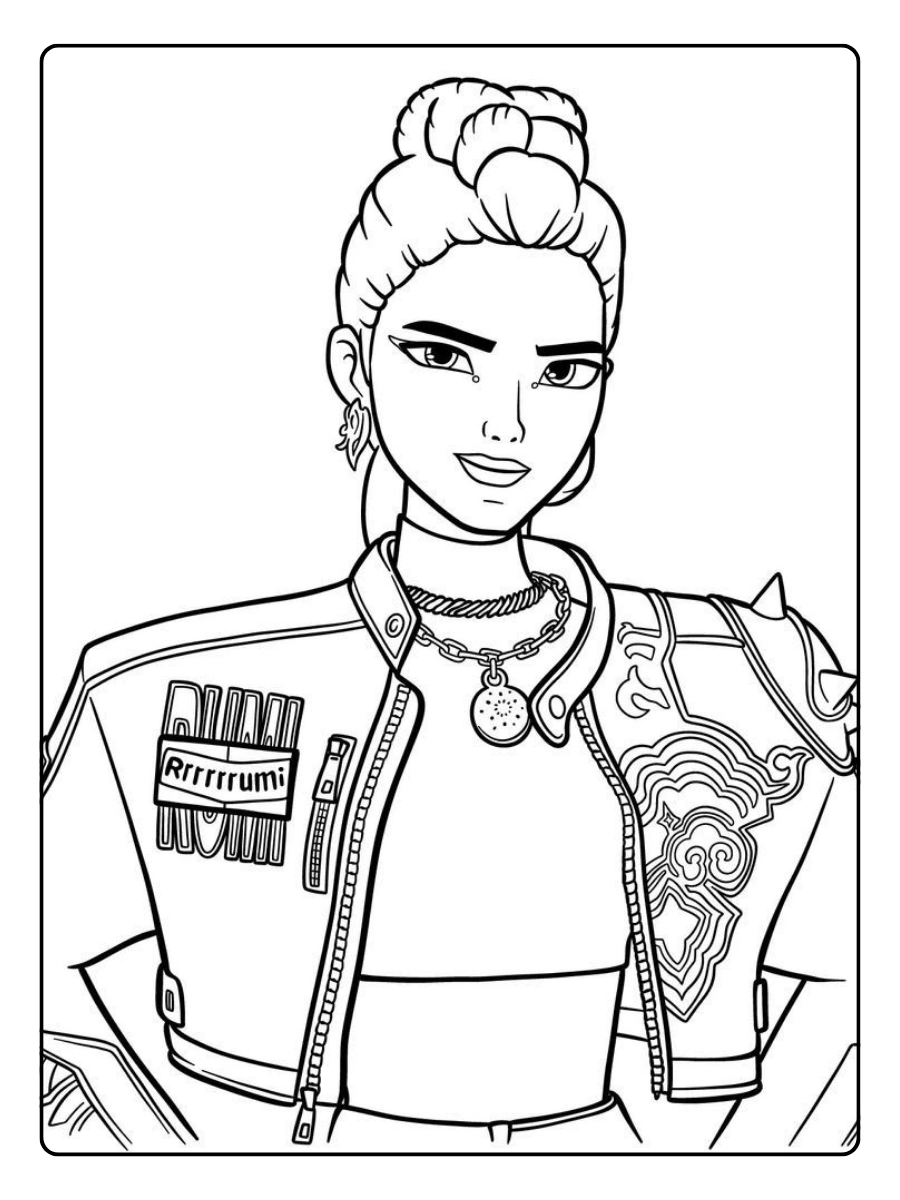 Huntrx KPop Demon Hunters Coloriage (42)