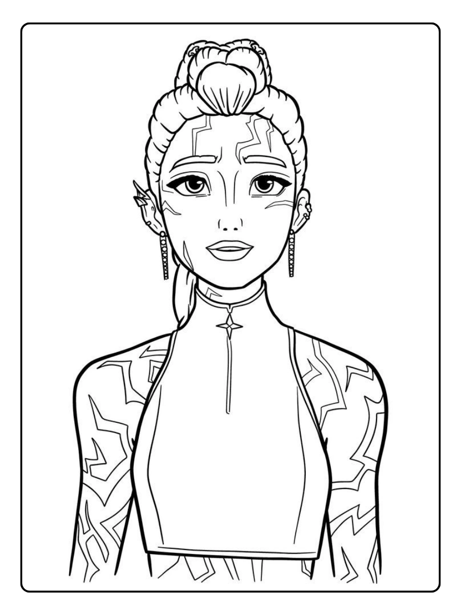 Huntrx KPop Demon Hunters Coloriage (44)