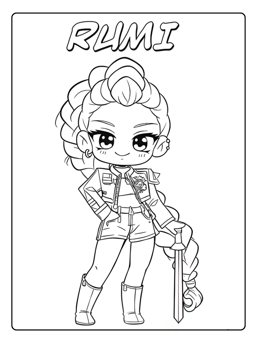 Huntrx KPop Demon Hunters Coloriage (45)