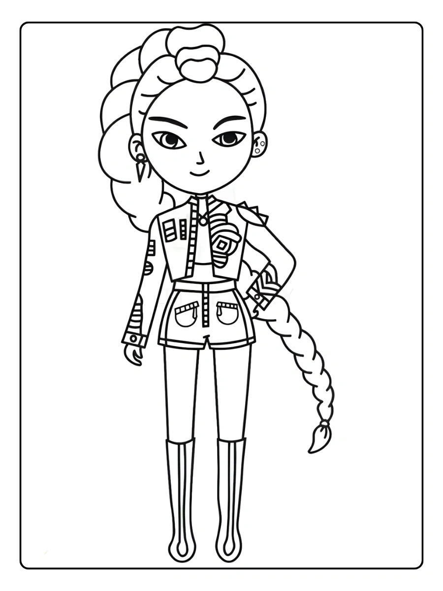 Huntrx KPop Demon Hunters Coloriage (46)