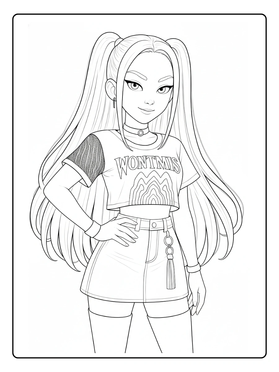 Mira KPop Demon Hunters Coloring Pages (1)