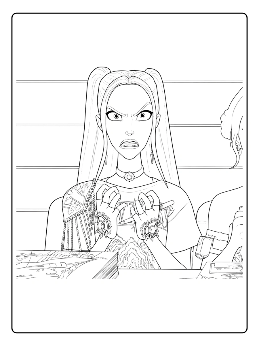 Mira KPop Demon Hunters Coloring Pages (12)