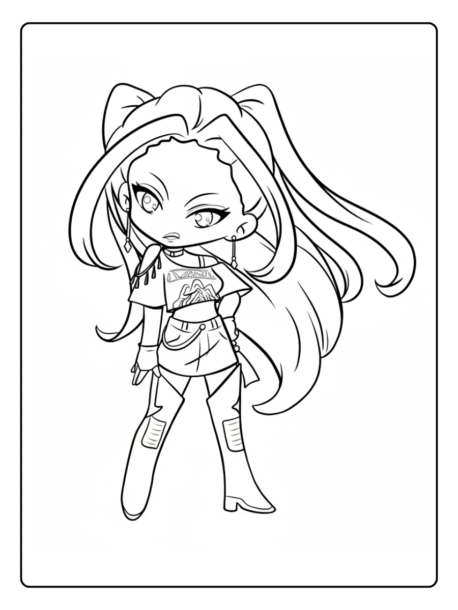 Mira KPop Demon Hunters Coloring Pages (13)