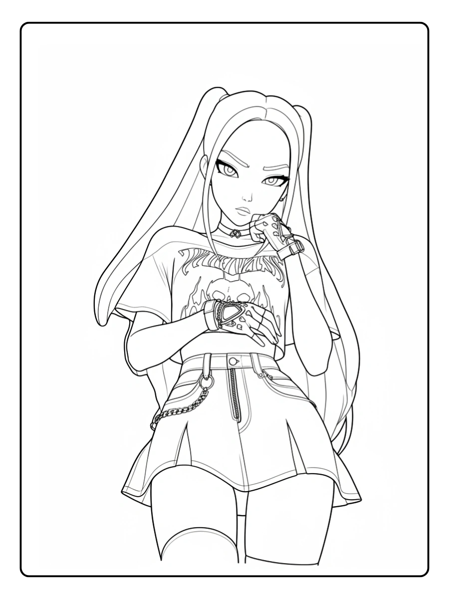 Mira KPop Demon Hunters Coloring Pages (15)