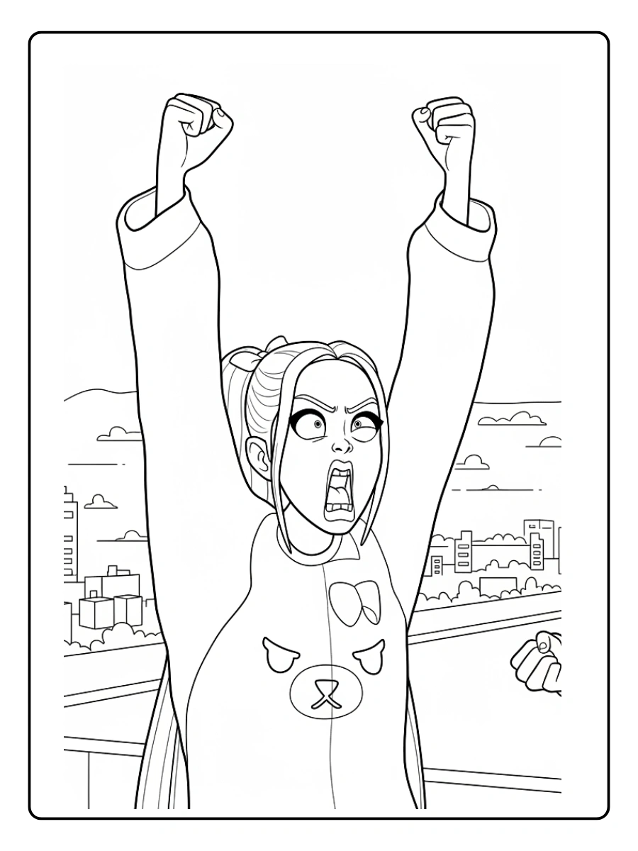 Mira KPop Demon Hunters Coloring Pages (18)
