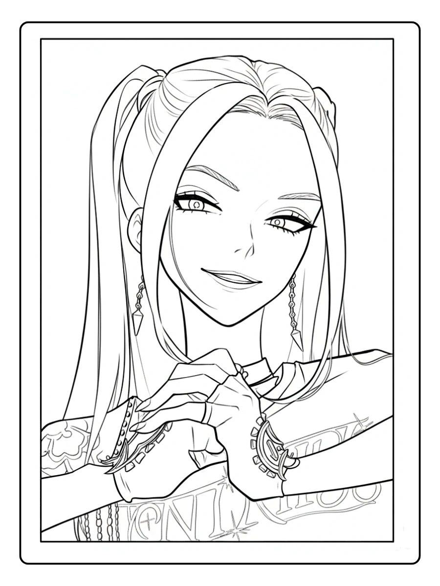 Mira KPop Demon Hunters Coloring Pages (2)