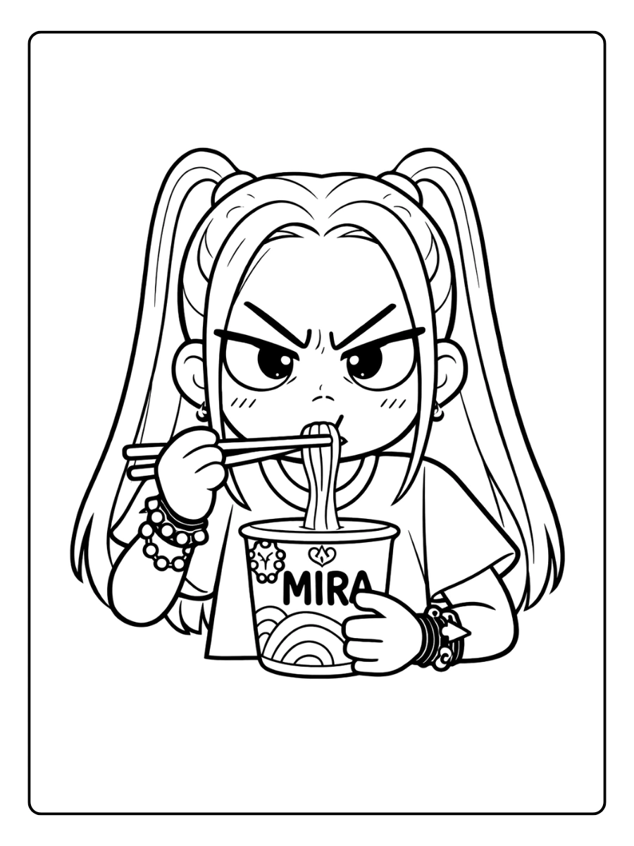 Mira KPop Demon Hunters Coloring Pages (21)