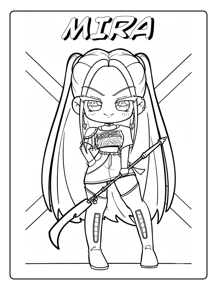 Mira KPop Demon Hunters Coloring Pages (22)