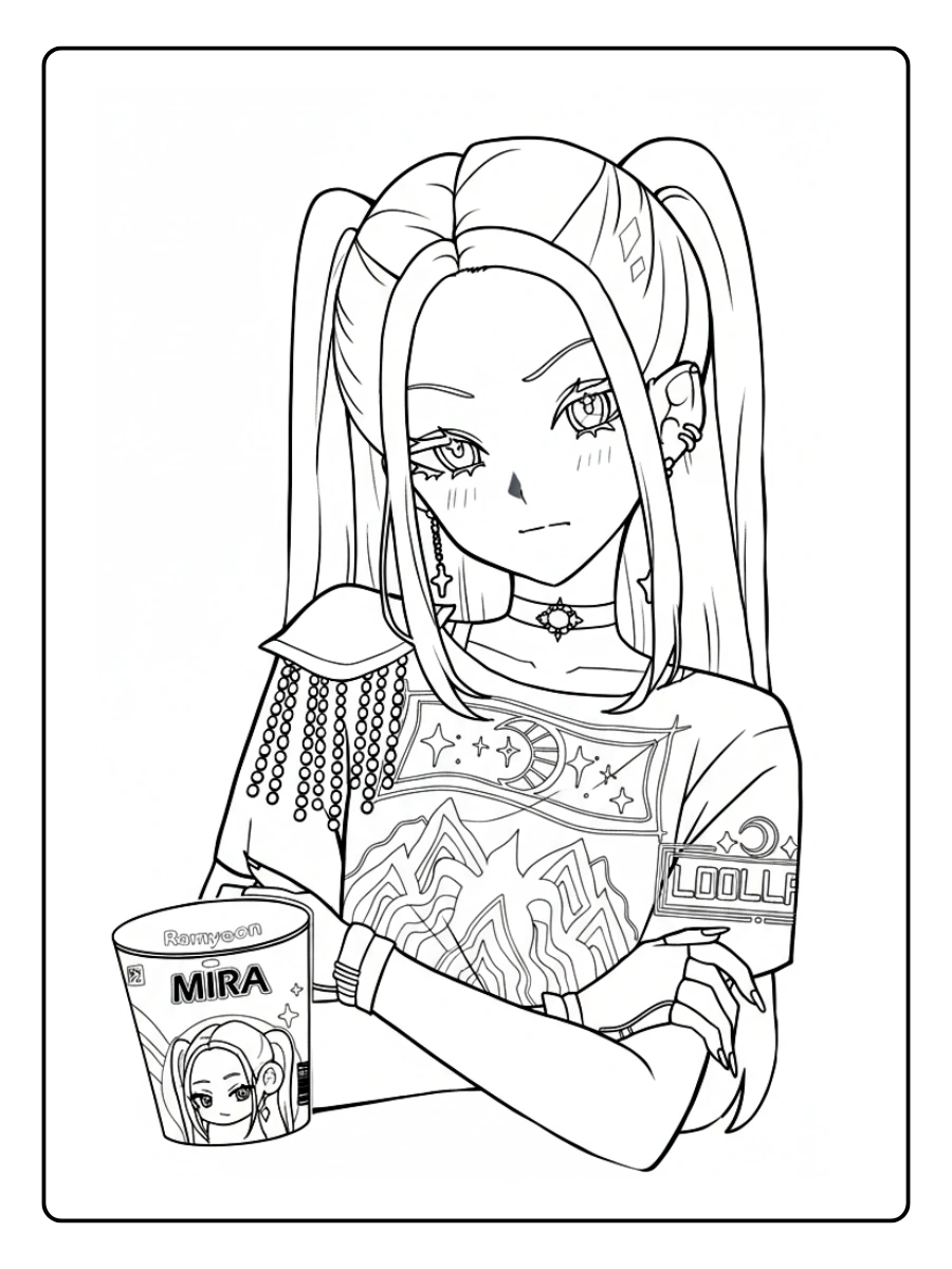 Mira KPop Demon Hunters Coloring Pages (23)