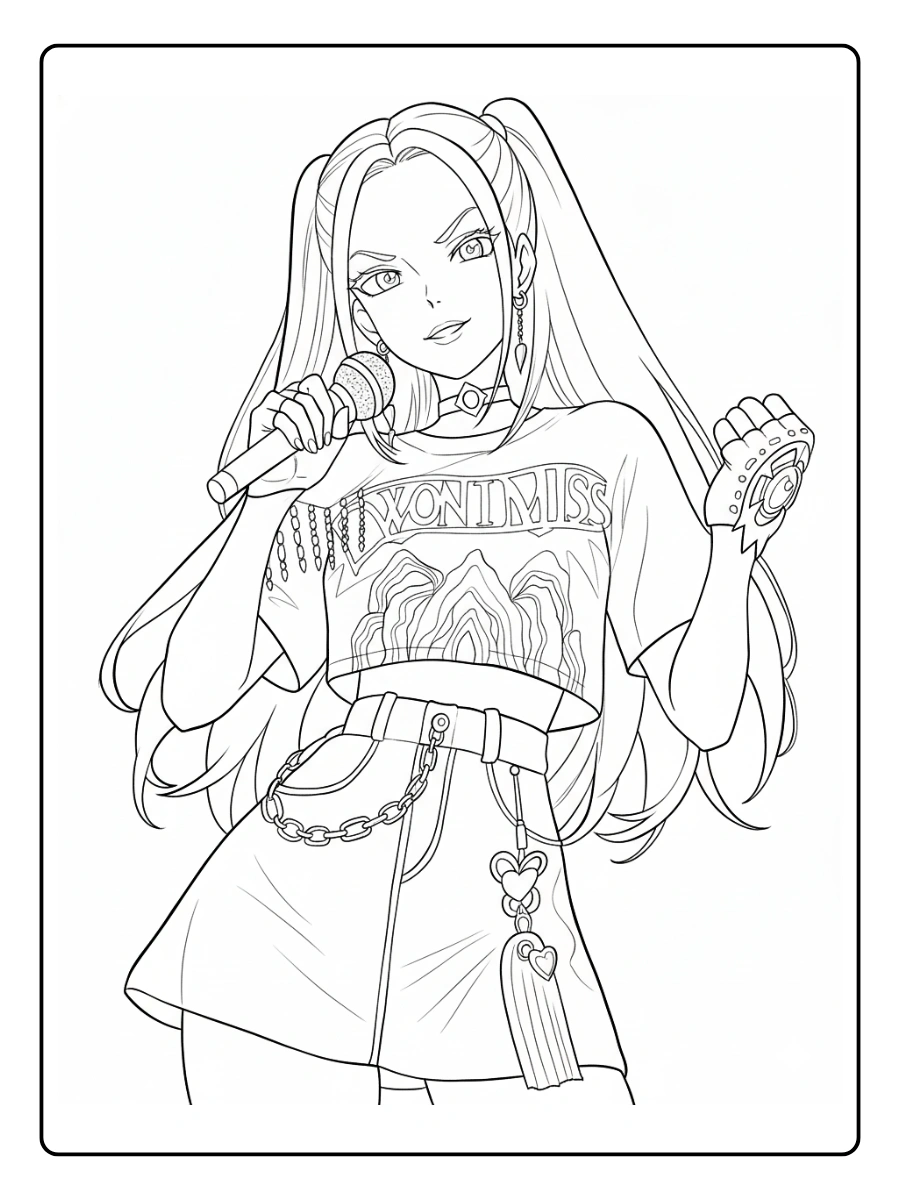Mira KPop Demon Hunters Coloring Pages (25)