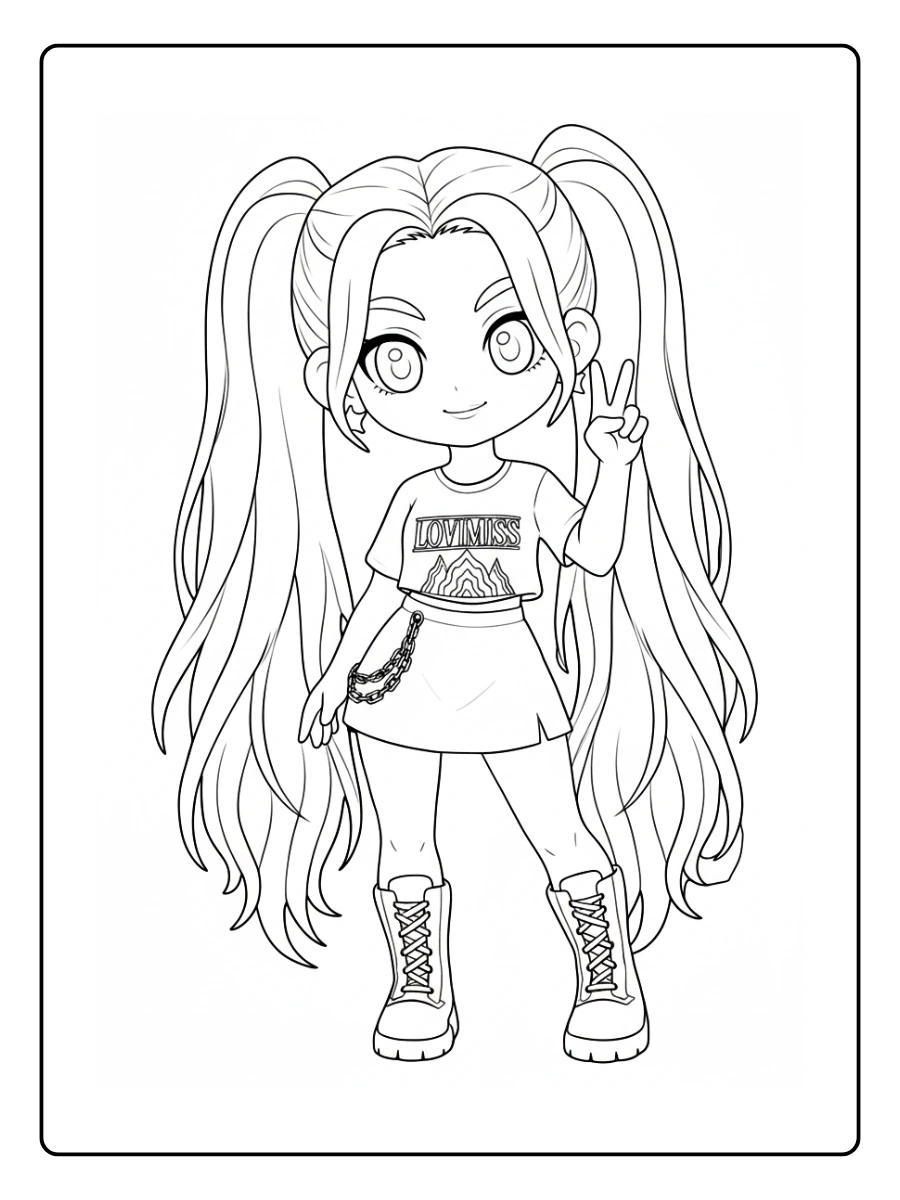 Mira KPop Demon Hunters Coloring Pages (28)