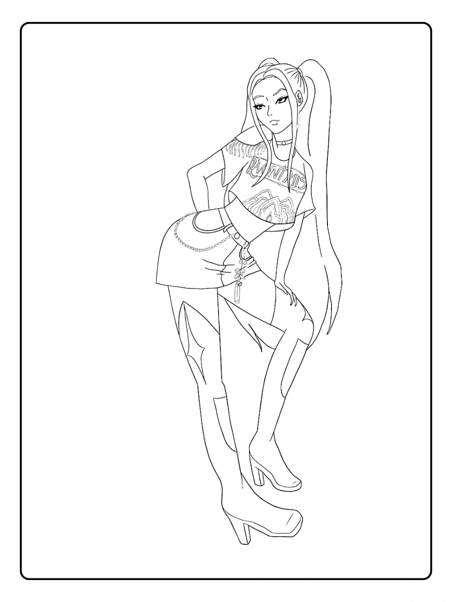 Mira KPop Demon Hunters Coloring Pages (3)