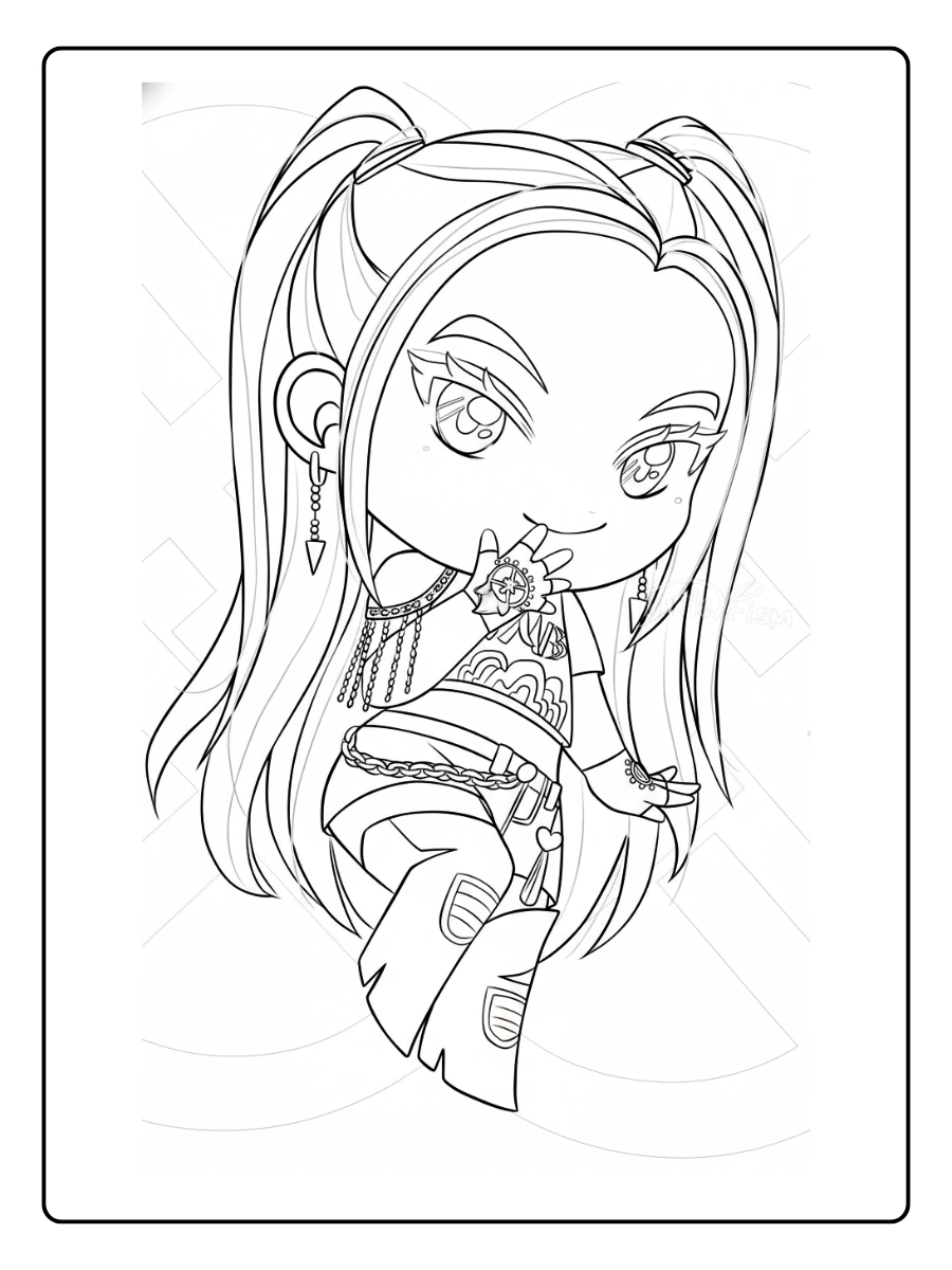 Mira KPop Demon Hunters Coloring Pages (30)