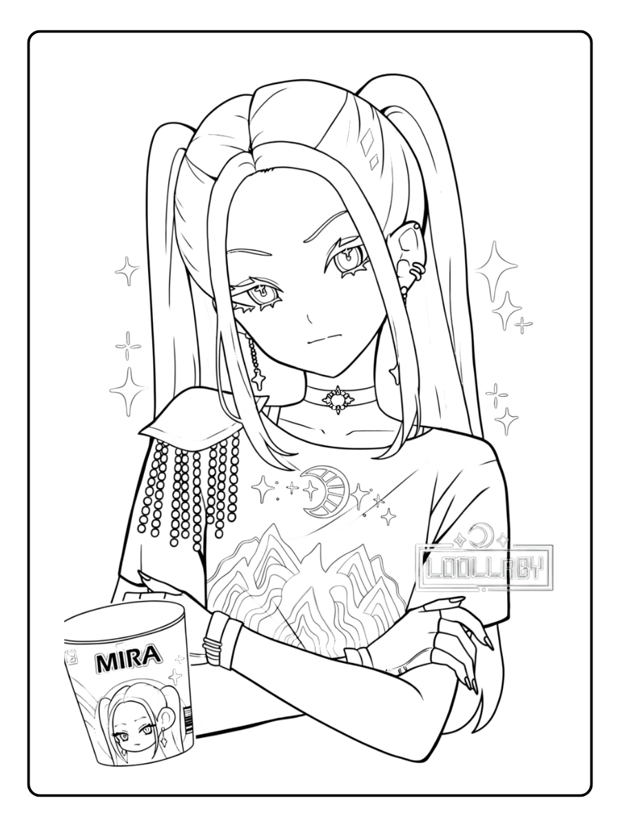 Mira KPop Demon Hunters Coloring Pages (5)