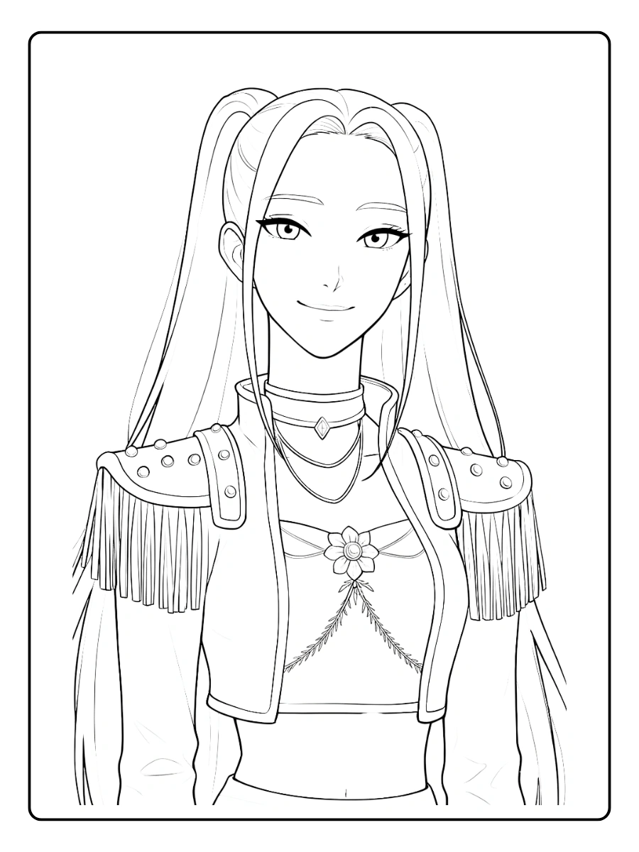 Mira KPop Demon Hunters Coloring Pages (6)