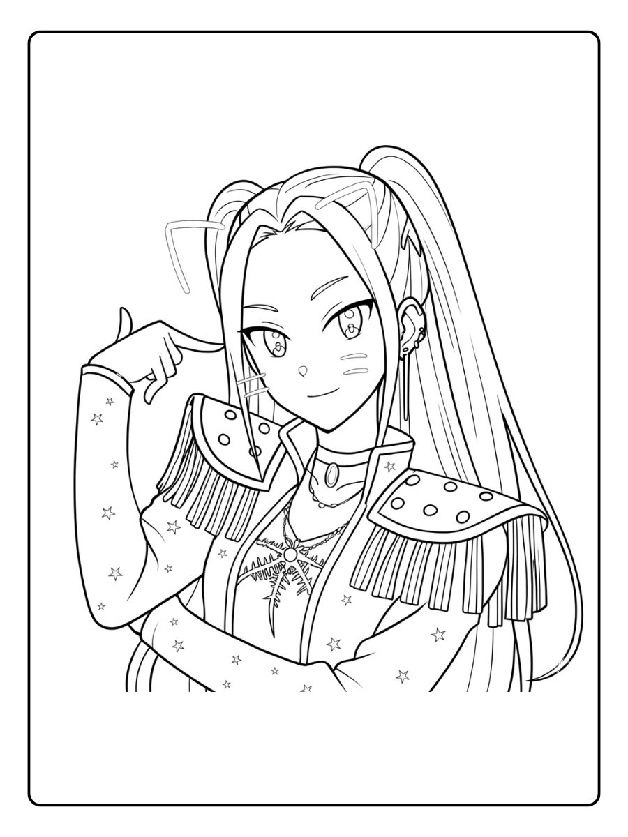 Mira KPop Demon Hunters Coloring Pages (7)