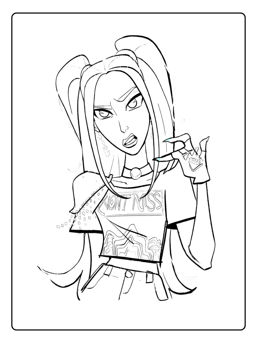Mira KPop Demon Hunters Coloring Pages (9)