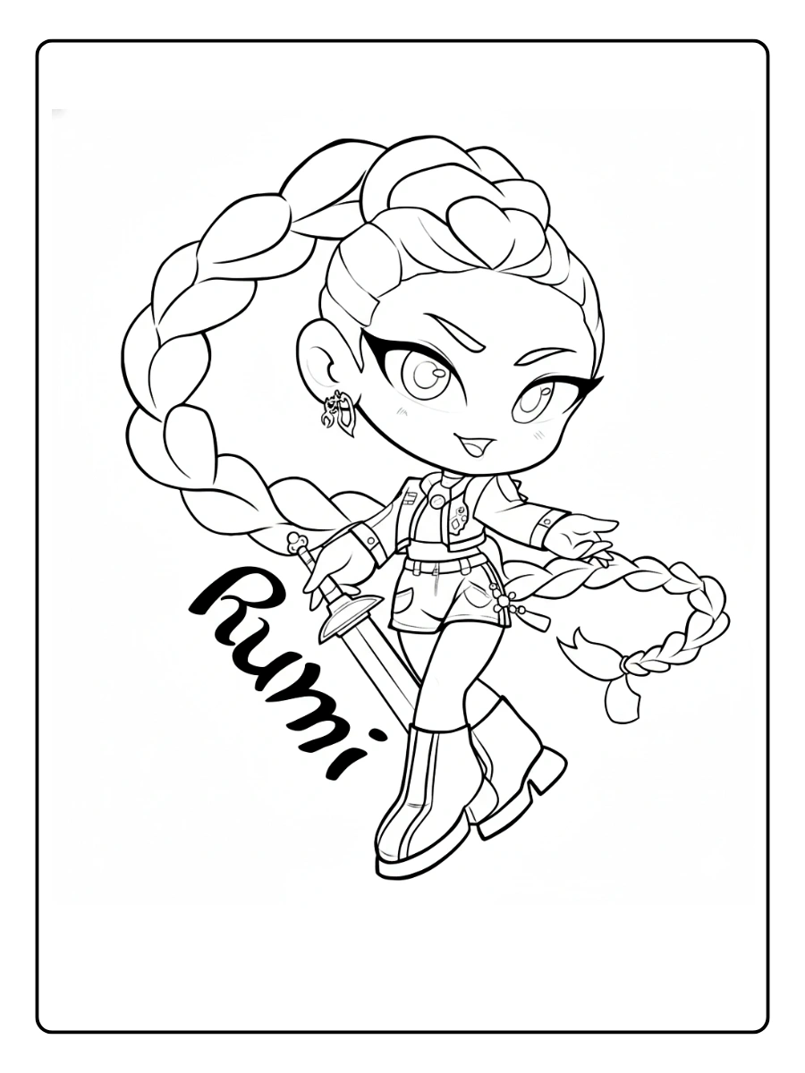 Rumi KPop Demon Hunters Coloriage (29)