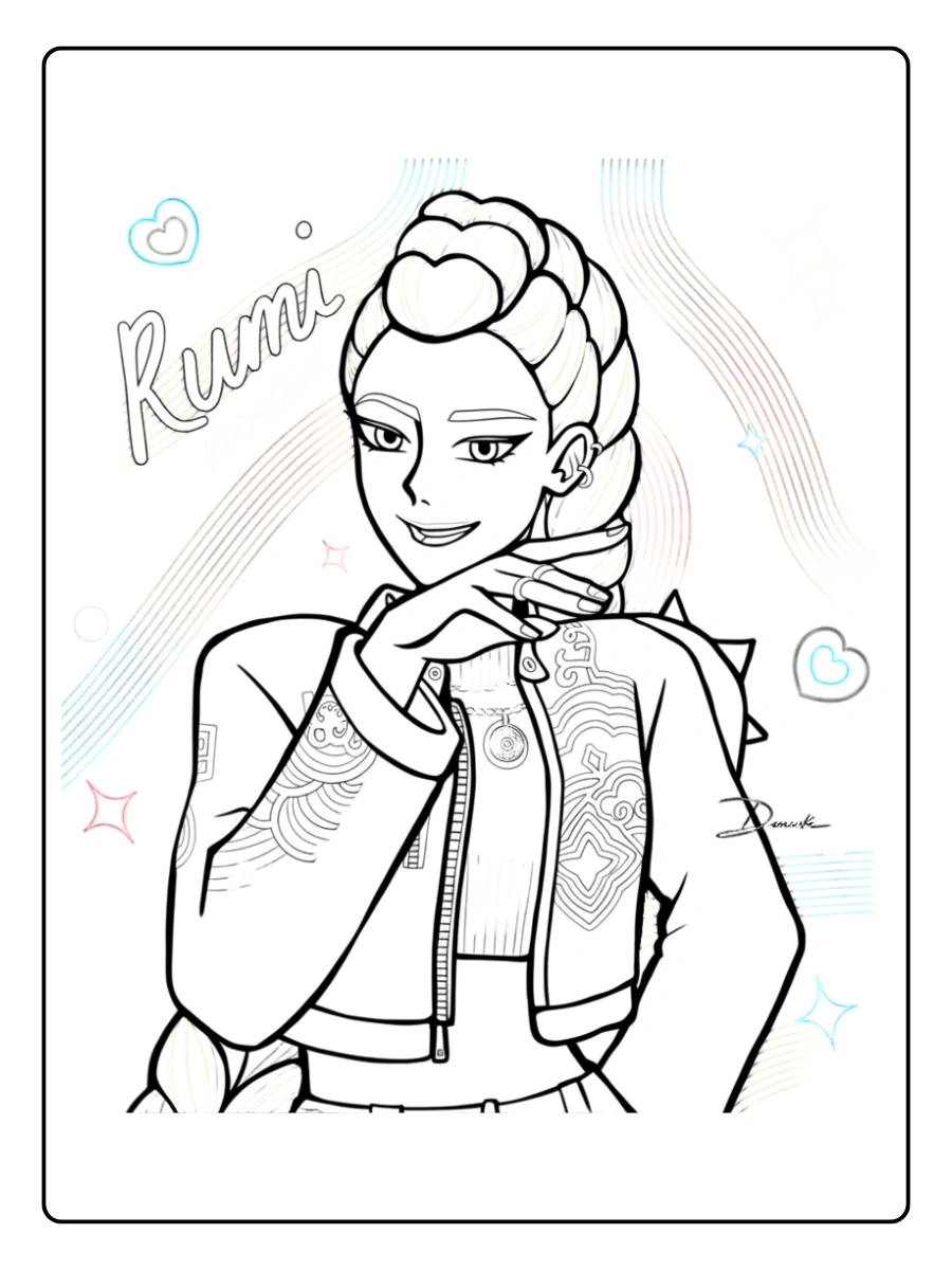 Rumi KPop Demon Hunters Coloriage (34)