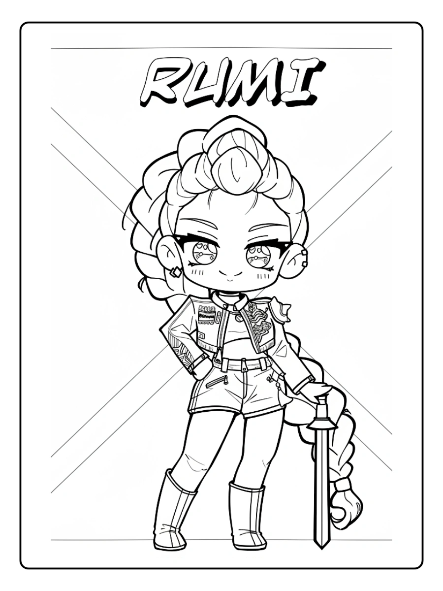 Rumi KPop Demon Hunters Coloriage (41)