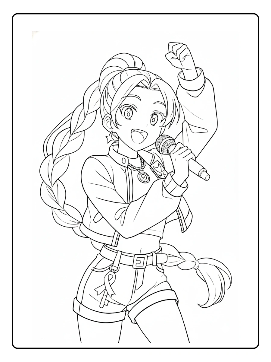 Rumi KPop Demon Hunters Coloriage (43)